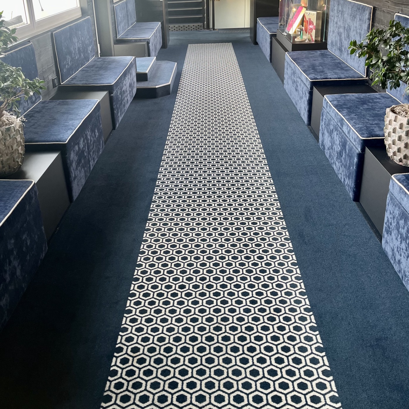 Moquette des circulations de l'hôtel La Grande Terrasse